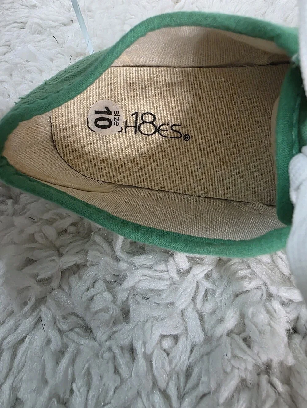 Shoes8teen Canvas Lace-Up Sneakers, Size:10, Color: Green, White Laces